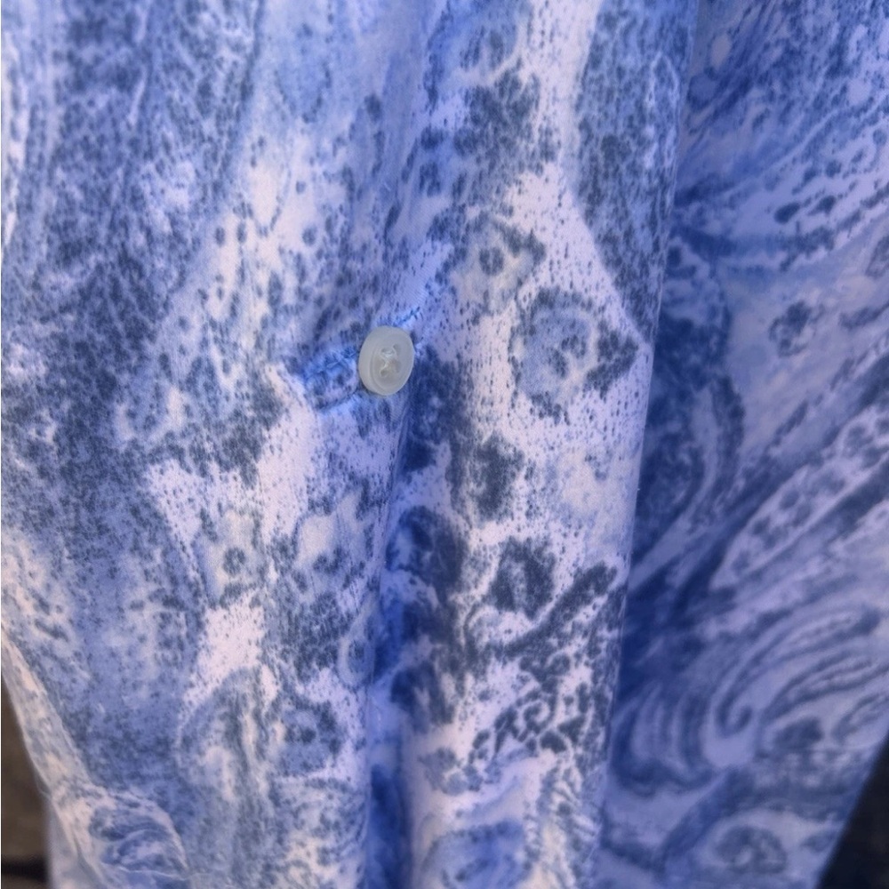 Ralph Lauren Blue Paisley Night Shirt Small Embroidered Logo Womens Preppy - Picture 5 of 7